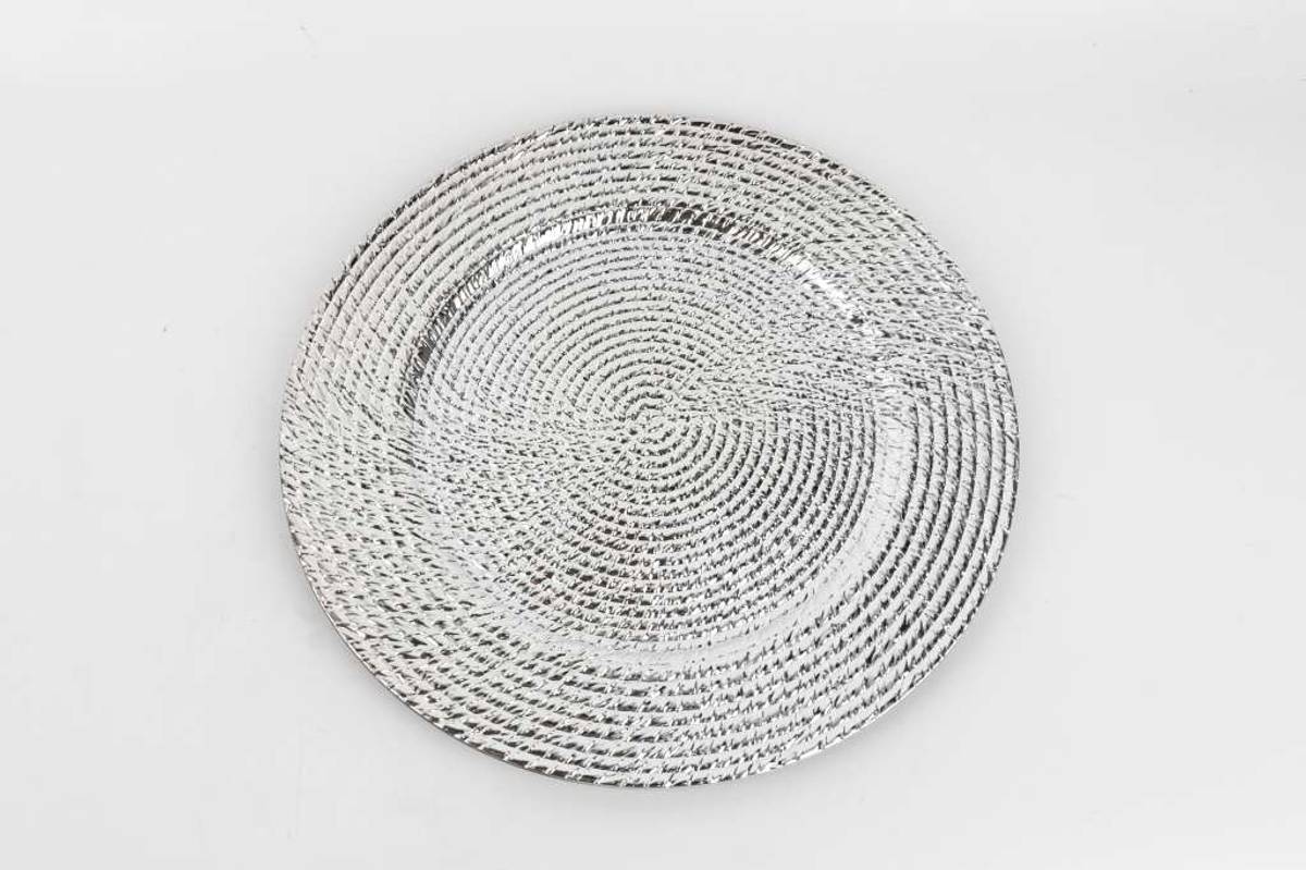 Dekketallerken, 33 cm, sølv
