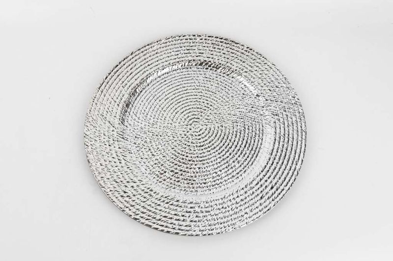 Dekketallerken, 33 cm, sølv