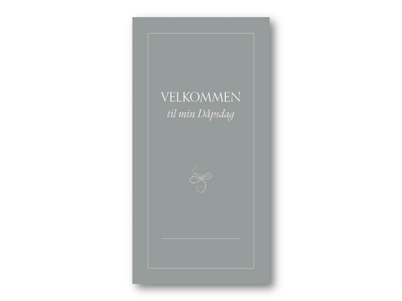 Bordkort | Velkommen til min dåpsdag | 6,4x13 cm