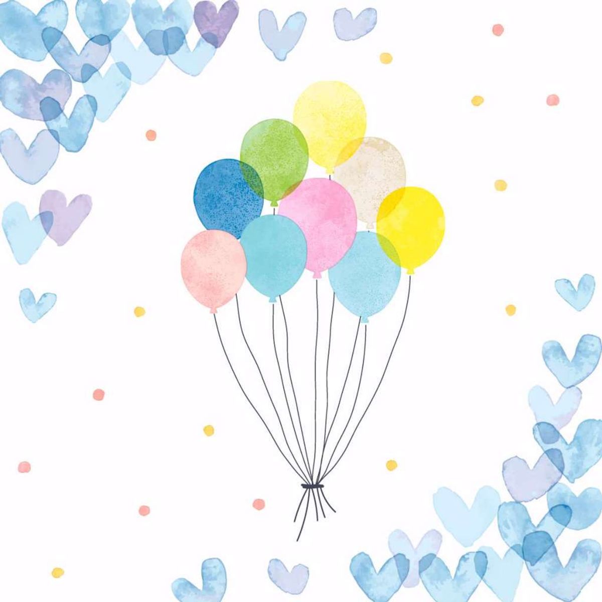 Servietter, Hearts Balloons, vanlig