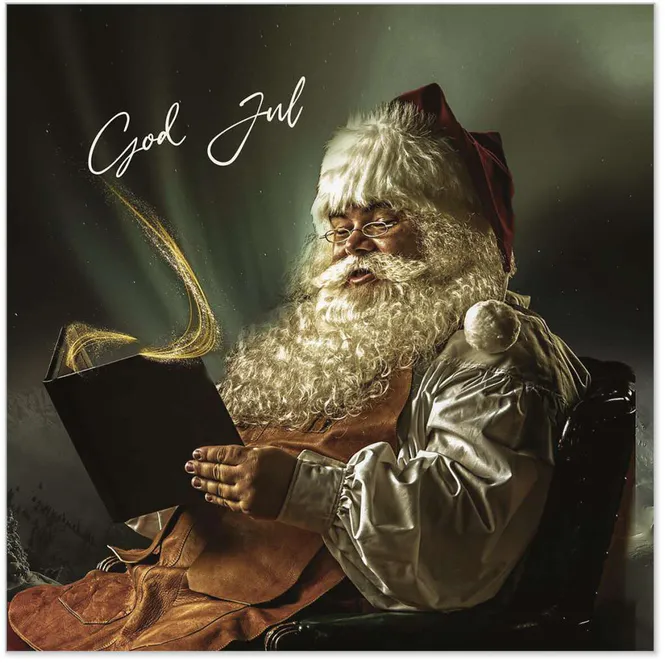 Hovedbilde Serviett God Jul Nissefar m/Bok grønn