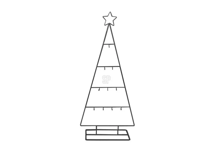 Hovedbilde Juletre metall, 35x77cm svart