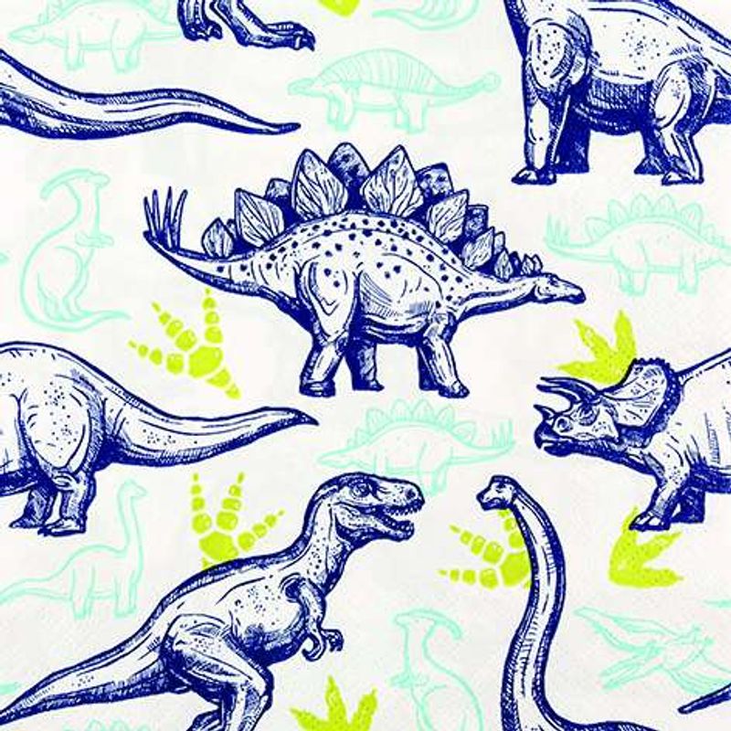 Servietter, Dinosaurs, vanlig 33x33 cm