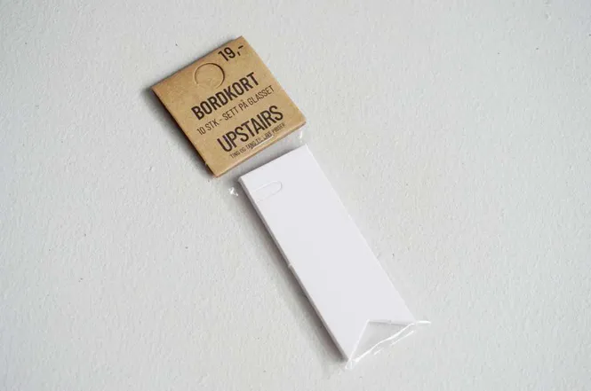 Hovedbilde Bordkort til å sette på glass, 10 stk, 2,5x7 cm