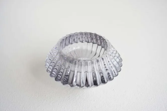 Hovedbilde Lysestake til telys og stearinlys, 8x4 cm, grå
