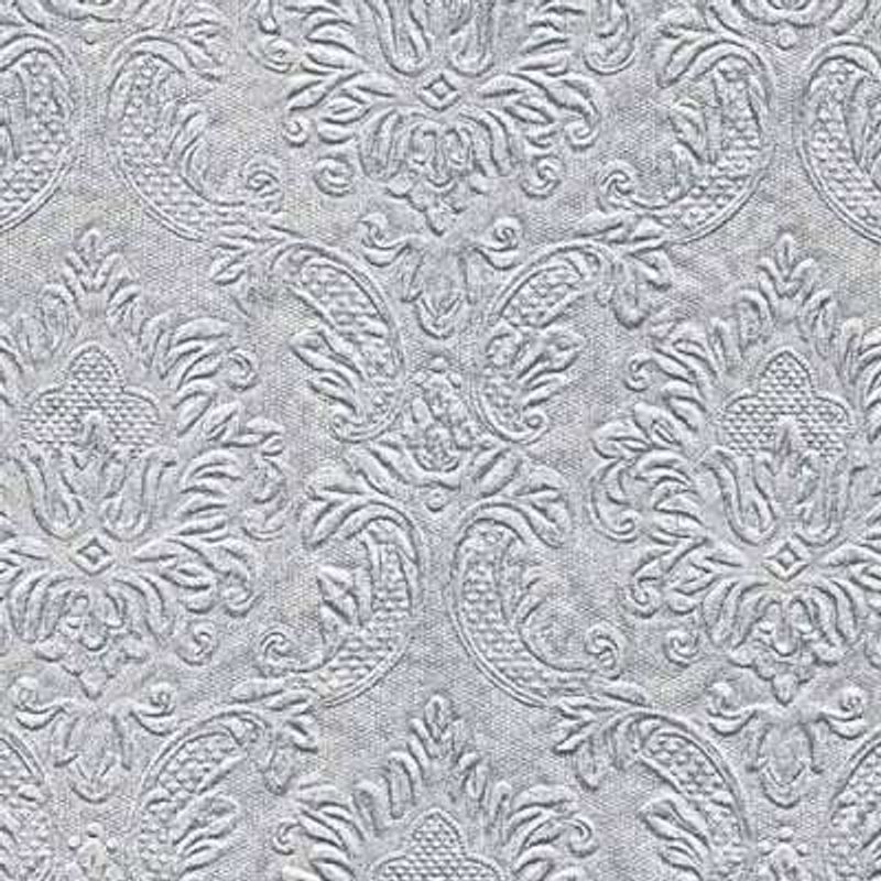 Servietter, Ornament Silver, vanlig 33x33 cm