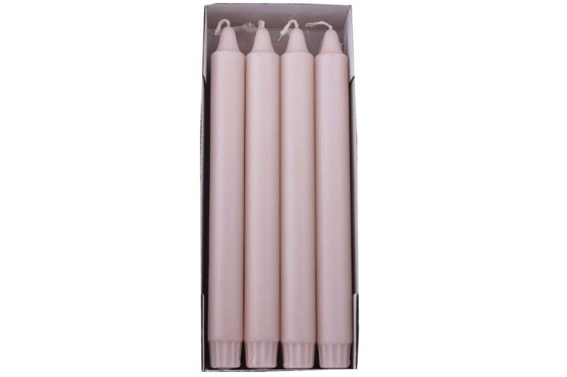 Ren stearinlys 24 cm, 8 pk, Sand