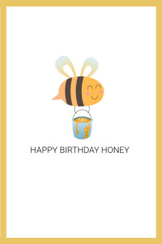 Happy birthday honey | 10x15 cm
