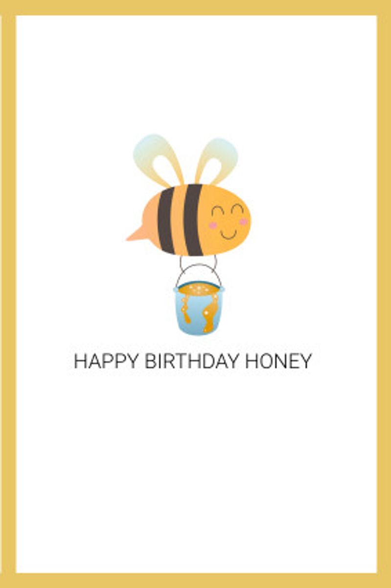Happy birthday honey | 10x15 cm