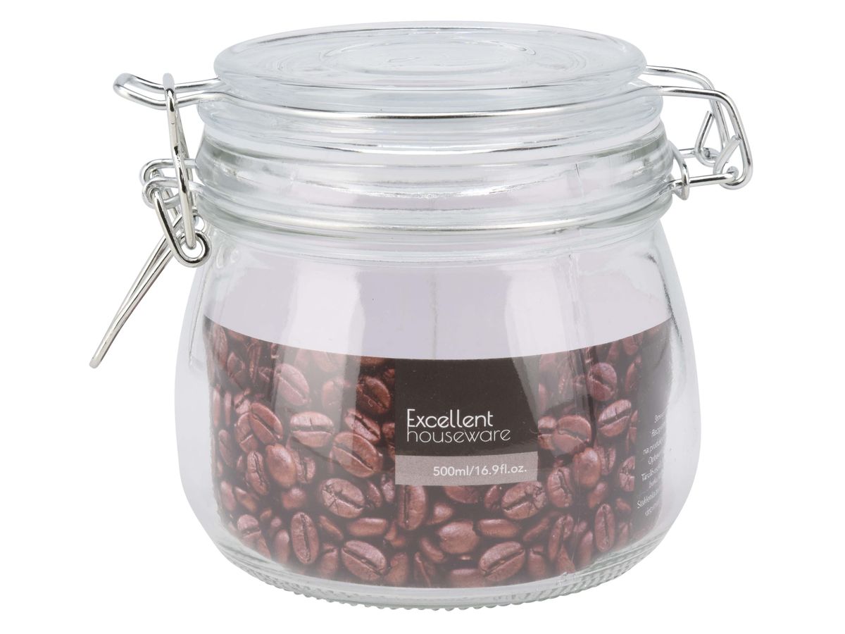 Glasskrukke med patentlokk  500ml