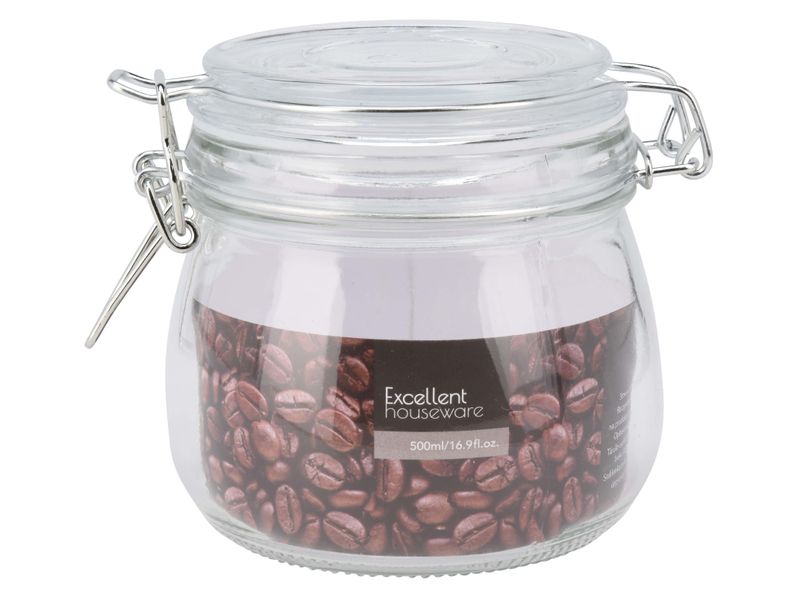 Glasskrukke med patentlokk  500ml