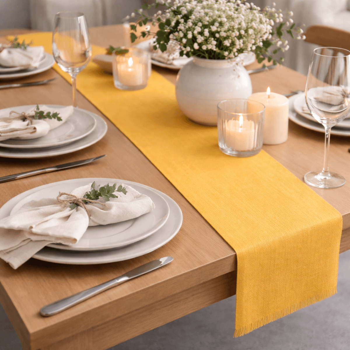 Bordløper, 30 cm x 3 meter, gul